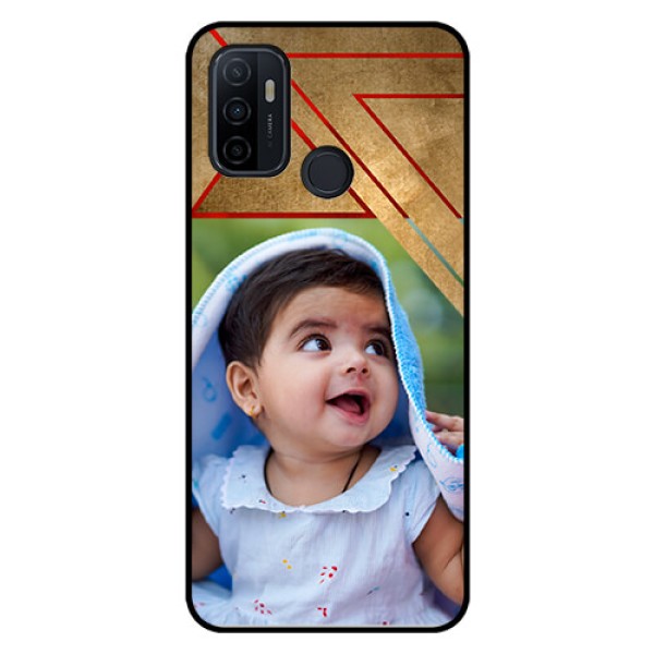 Oppo A53 Personalized Glass Phone Case  - Gradient Abstract Texture Design