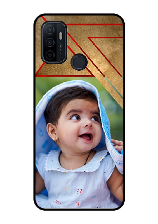 Oppo A53 Personalized Glass Phone Case  - Gradient Abstract Texture Design