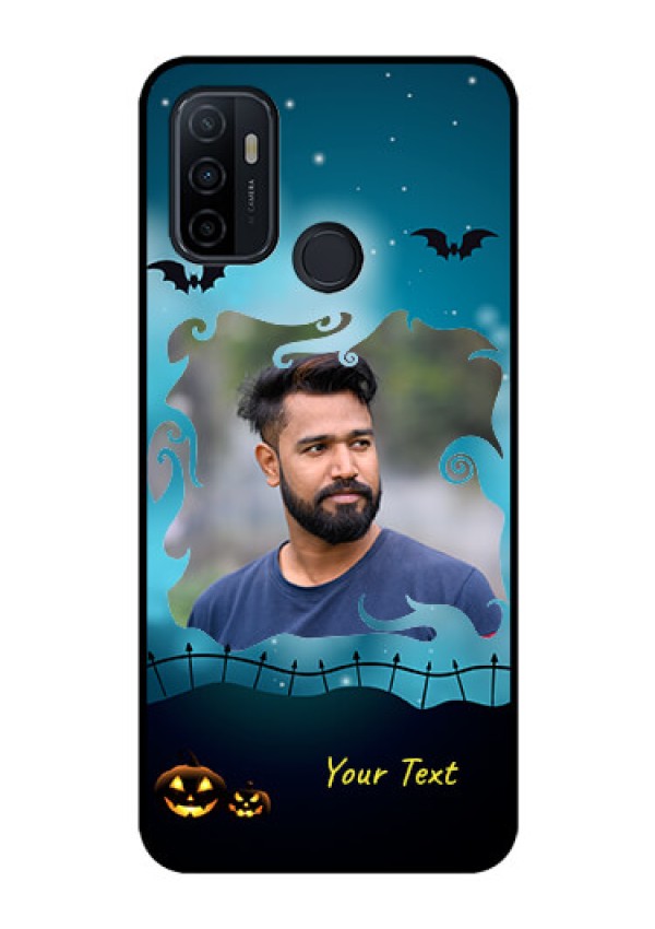Oppo A53 Custom Glass Phone Case  - Halloween frame design