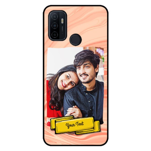Oppo A53 Personalized Glass Phone Case  - Marble Texture Design