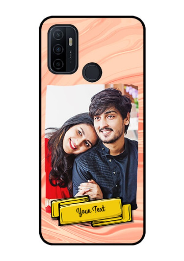 Oppo A53 Personalized Glass Phone Case  - Marble Texture Design