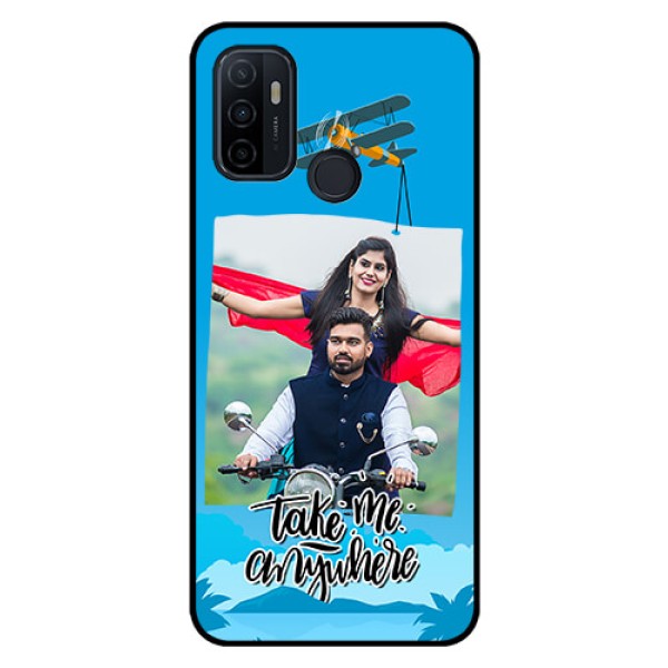 Oppo A53 Custom Glass Mobile Case  - Traveller Design 
