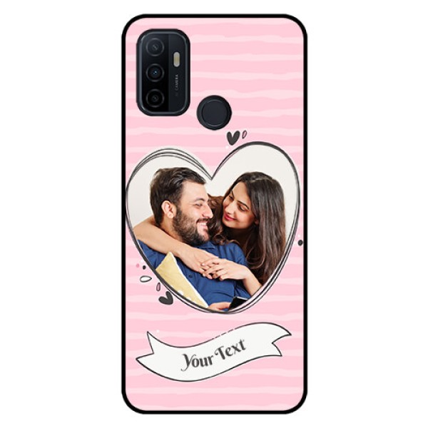Oppo A53 Custom Glass Phone Case  - Vintage Heart Design