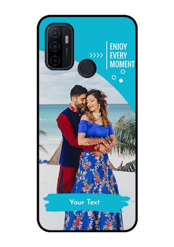 Oppo A53 Custom Glass Mobile Case  - Happy Moment Design