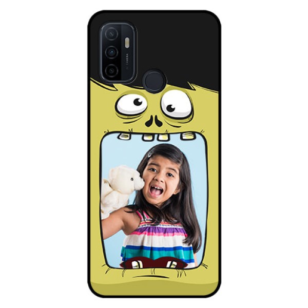 Oppo A53 Personalized Glass Phone Case  - Cartoon monster back case Design