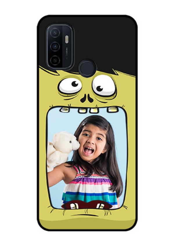 Oppo A53 Personalized Glass Phone Case  - Cartoon monster back case Design