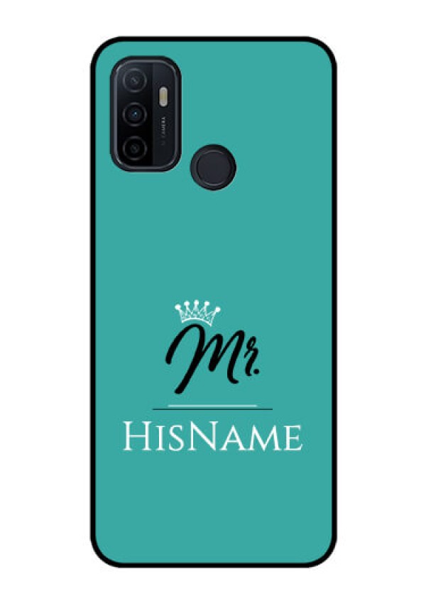 Oppo A53 Custom Glass Phone Case Mr with Name