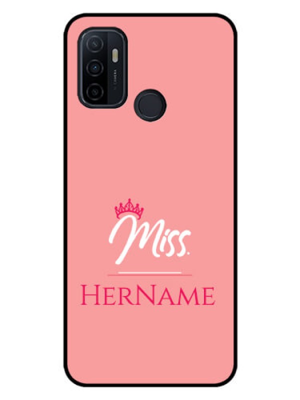 Custom Oppo A53 Custom Glass Phone Case Mrs with Name