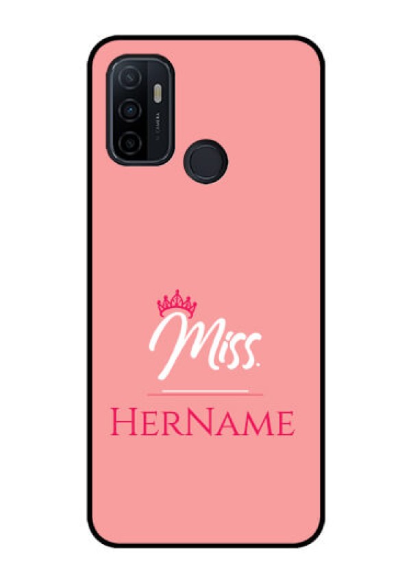 Oppo A53 Custom Glass Phone Case Mrs with Name