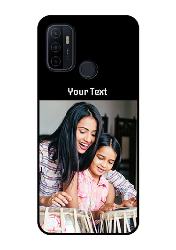 Oppo A53 Photo with Name on Glass Phone Case