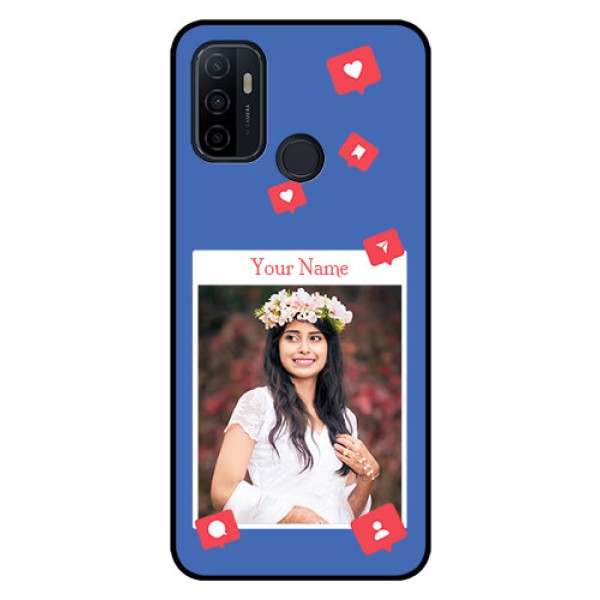 Oppo A53 Custom Glass Phone Case - Like Share And Comment Design Oppo A53 Custom Glass Phone Case - Like Share And Comment Design