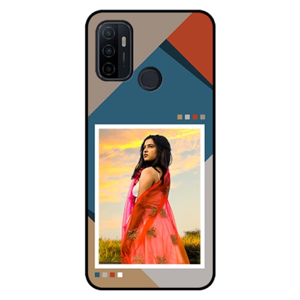 Oppo A53 Personalized Glass Phone Case - Retro color pallet Design