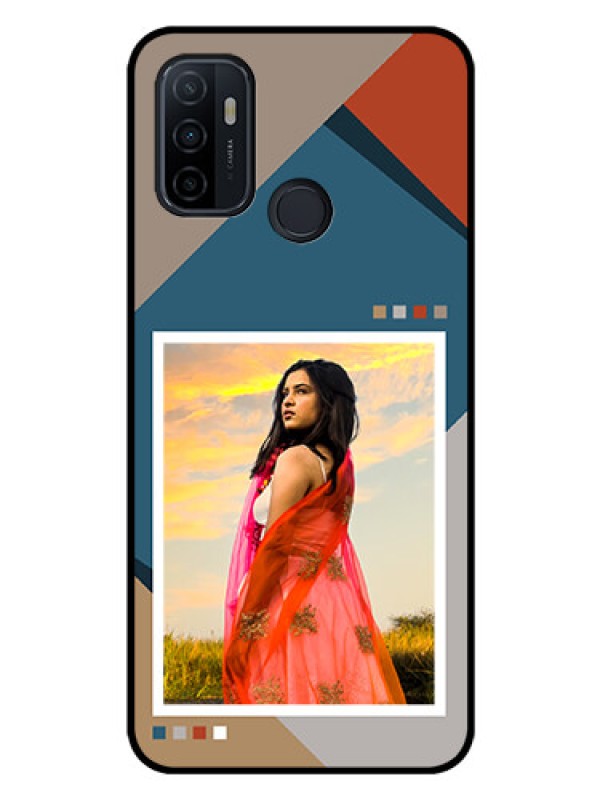 Custom Oppo A53 Personalized Glass Phone Case - Retro color pallet Design
