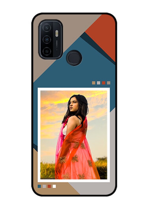Oppo A53 Personalized Glass Phone Case - Retro color pallet Design