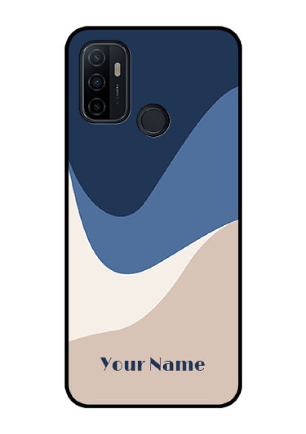 Oppo A53 Custom Glass Phone Case - Abstract Drip Art Design