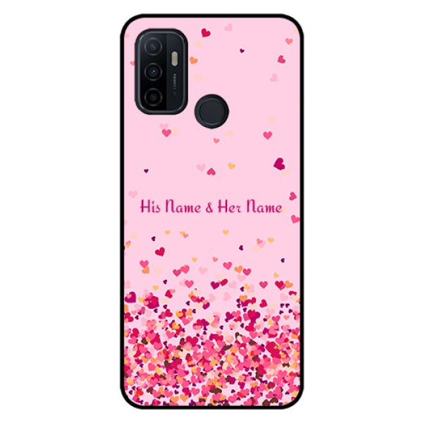 Oppo A53 Photo Printing on Glass Case - Floating Hearts Design Oppo A53 Photo Printing on Glass Case - Floating Hearts Design
