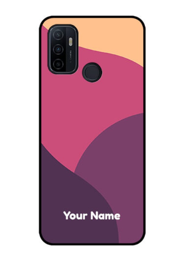Oppo A53 Custom Glass Phone Case - Mixed Multi-colour abstract art Design