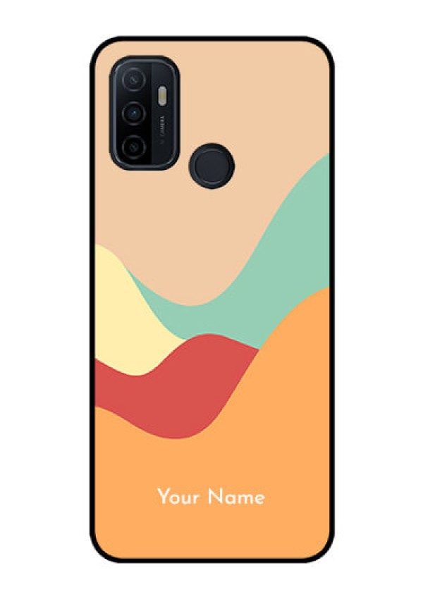 Oppo A53 Personalized Glass Phone Case - Ocean Waves Multi-colour Design