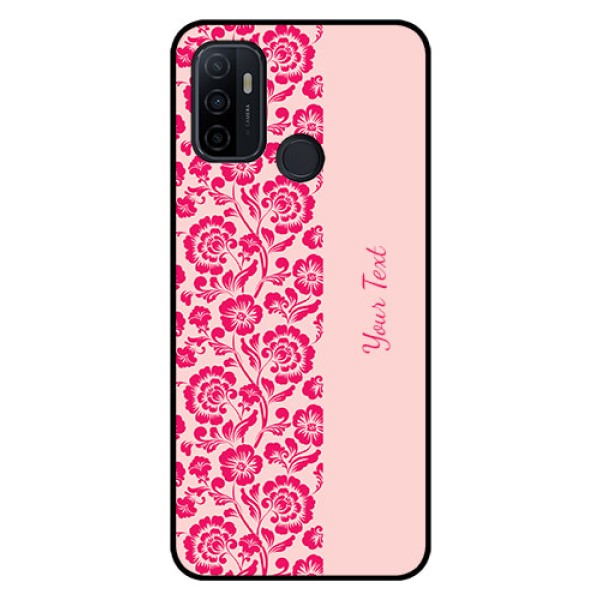 Oppo A53 Custom Glass Phone Case - Attractive Floral Pattern Design