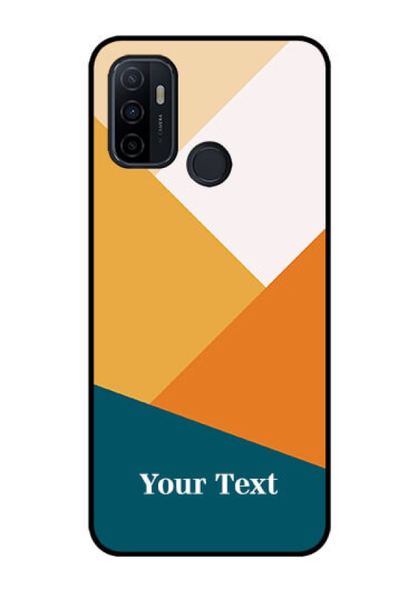 Oppo A53 Personalized Glass Phone Case - Stacked Multi-colour Design