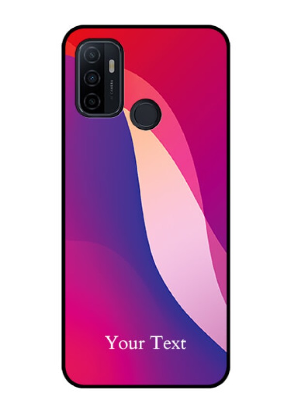 Oppo A53 Personalized Glass Phone Case - Digital abstract Overlap Design