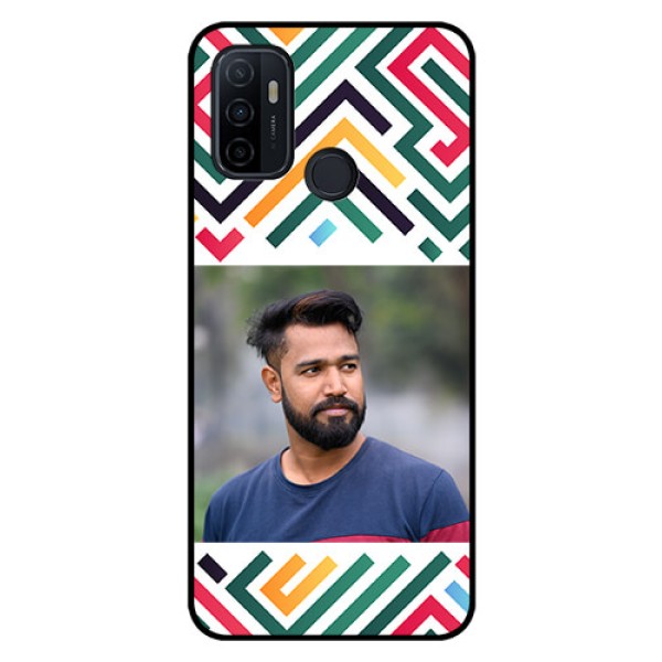 Oppo A53 Personalized Glass Phone Case - Colorful Maze Pattern Design Oppo A53 Personalized Glass Phone Case - Colorful Maze Pattern Design