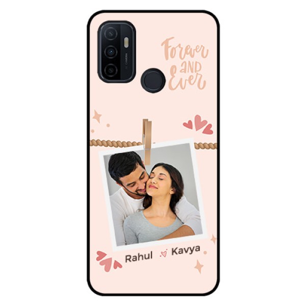 Oppo A53 Custom Glass Phone Case - Forever and ever love Design Oppo A53 Custom Glass Phone Case - Forever and ever love Design