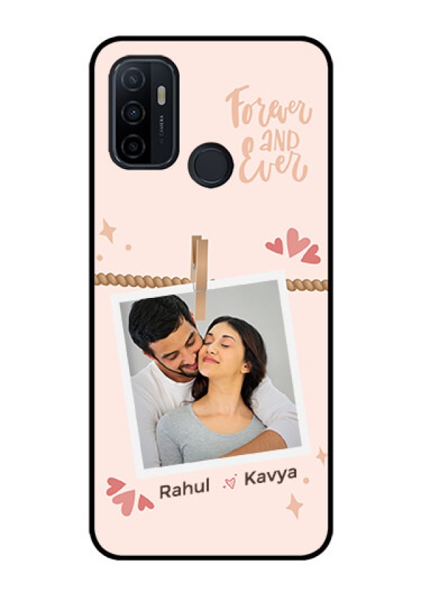Oppo A53 Custom Glass Phone Case - Forever and ever love Design