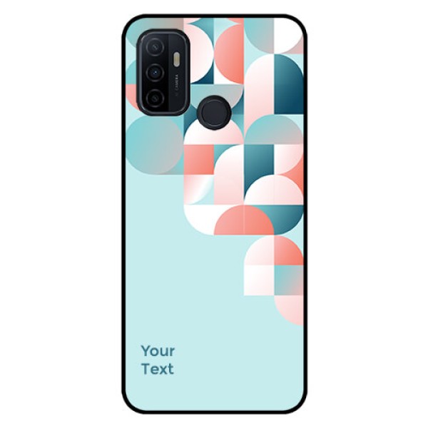 Oppo A53 Custom Glass Phone Case - Stylish Semi-circle Pattern Design