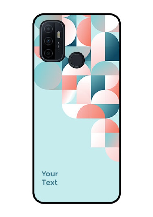 Oppo A53 Custom Glass Phone Case - Stylish Semi-circle Pattern Design