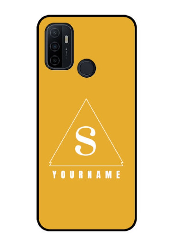 Oppo A53 Personalized Glass Phone Case - simple triangle Design