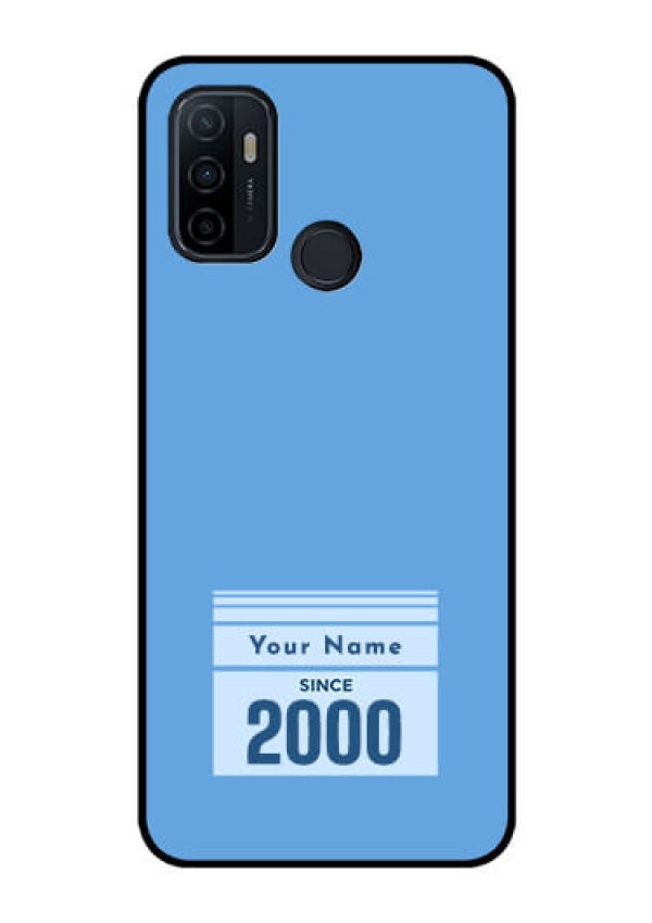 Oppo A53 Custom Glass Mobile Case - Custom Year of birth Design