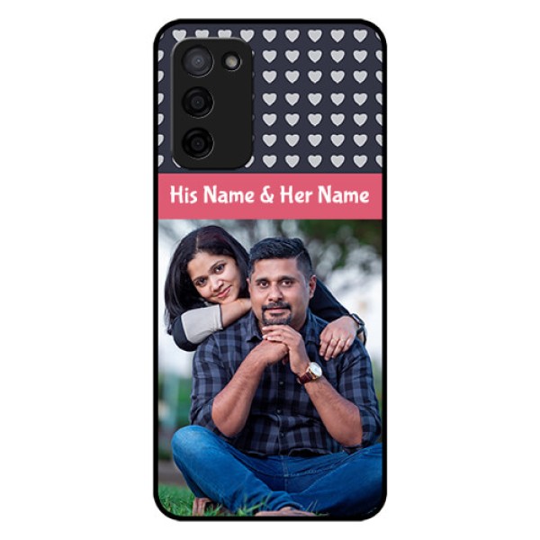 Oppo A53s 5G Custom Glass Mobile Case - Love Symbols Design