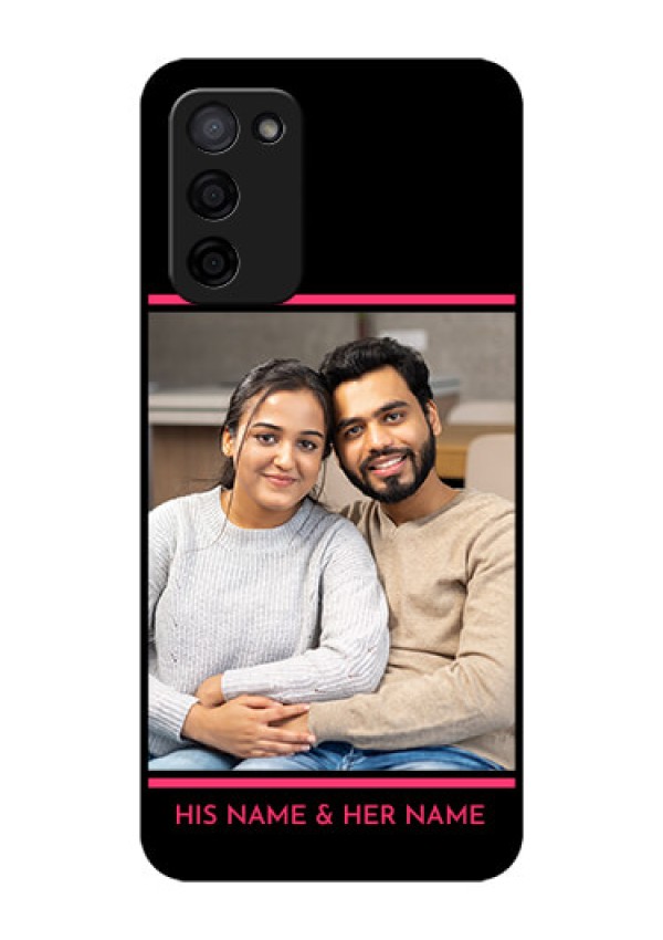 Oppo A53s 5G Custom Glass Mobile Case - with Add Text Design
