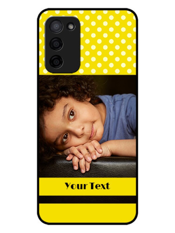 Custom Oppo A53s 5G Custom Glass Phone Case - Bright Yellow Case Design