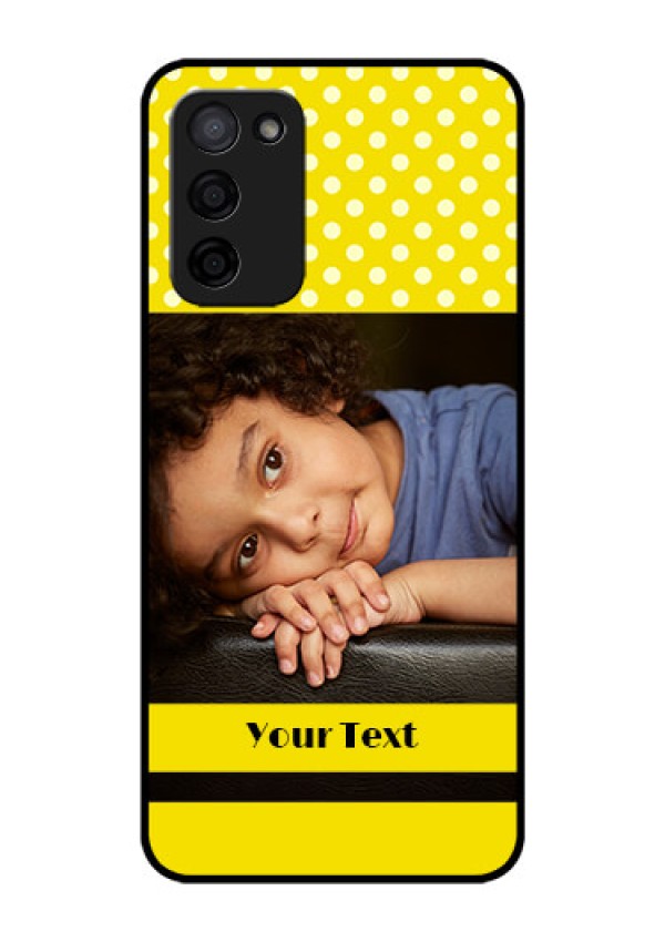 Oppo A53s 5G Custom Glass Phone Case - Bright Yellow Case Design