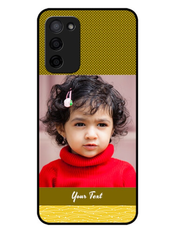 Custom Oppo A53s 5G Custom Glass Phone Case - Simple Green Color Design