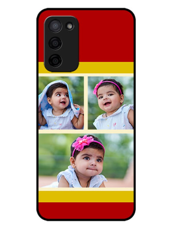 Custom Oppo A53s 5G Custom Glass Mobile Case - Multiple Pic Upload Design