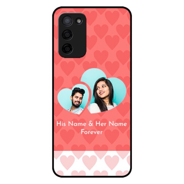Oppo A53s 5G Personalized Glass Phone Case - Couple Pic Upload Design Oppo A53s 5G Personalized Glass Phone Case - Couple Pic Upload Design