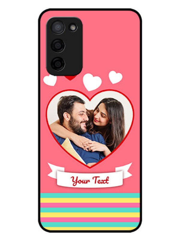Custom Oppo A53s 5G Photo Printing on Glass Case - Love Doodle Design