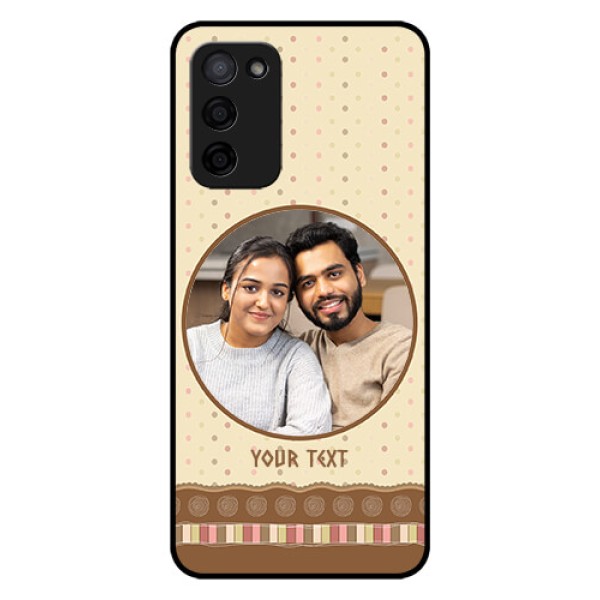 Oppo A53s 5G Custom Glass Mobile Case - Brown Dotted Mobile Case Design Oppo A53s 5G Custom Glass Mobile Case - Brown Dotted Mobile Case Design