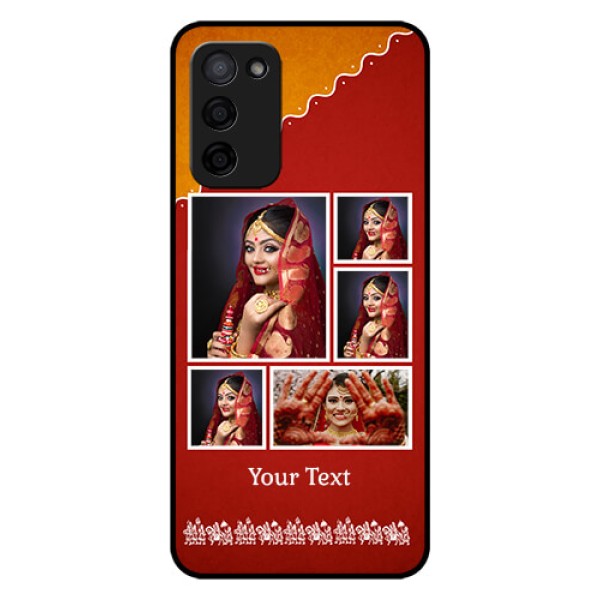 Oppo A53s 5G Personalized Glass Phone Case - Wedding Pic Upload Design