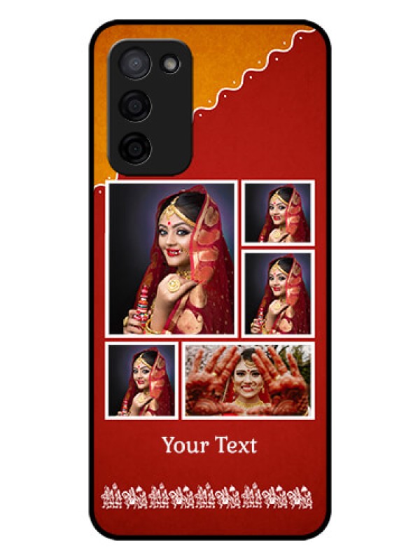 Custom Oppo A53s 5G Personalized Glass Phone Case - Wedding Pic Upload Design