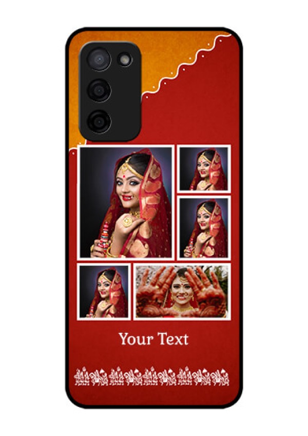 Oppo A53s 5G Personalized Glass Phone Case - Wedding Pic Upload Design