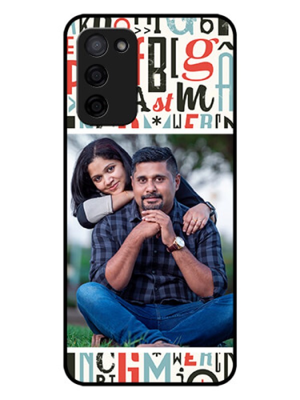 Custom Oppo A53s 5G Personalized Glass Phone Case - Alphabet Design