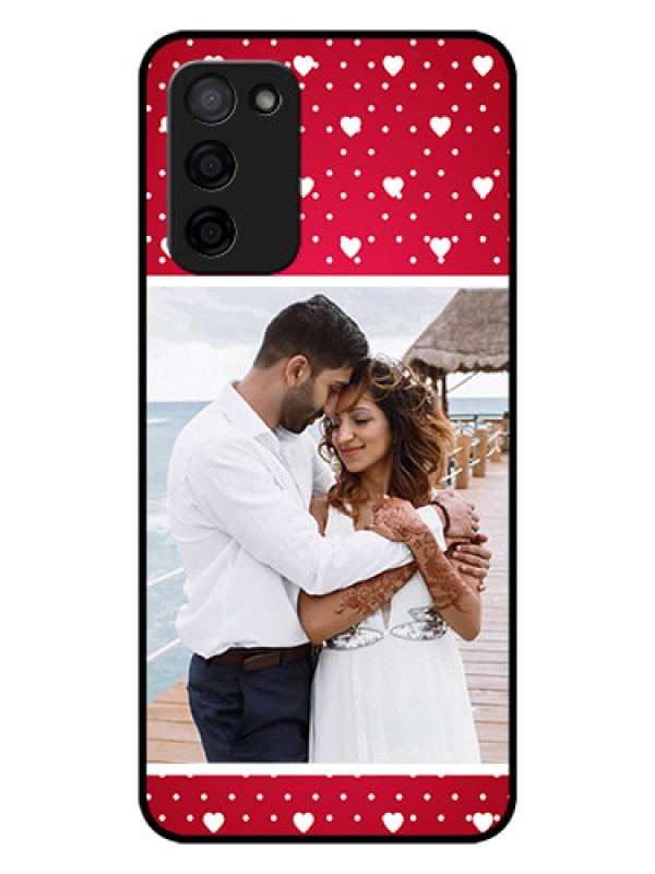 Custom Oppo A53s 5G Photo Printing on Glass Case - Hearts Mobile Case Design