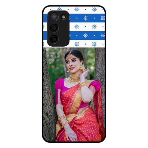 Oppo A53s 5G Photo Printing on Glass Case - Snow Pattern Design