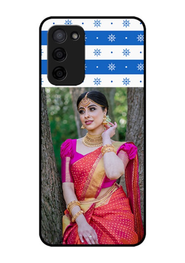 Oppo A53s 5G Photo Printing on Glass Case - Snow Pattern Design