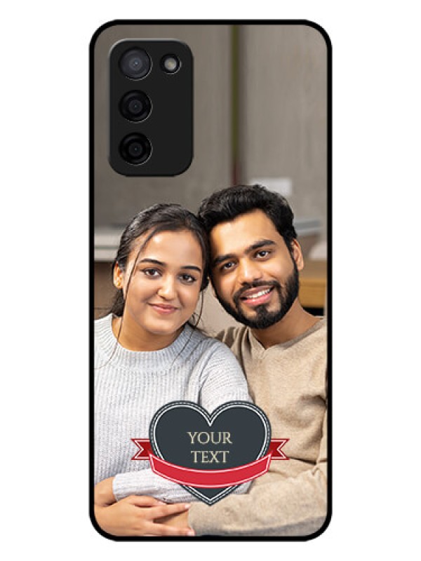 Custom Oppo A53s 5G Custom Glass Phone Case - Just Married Couple Design