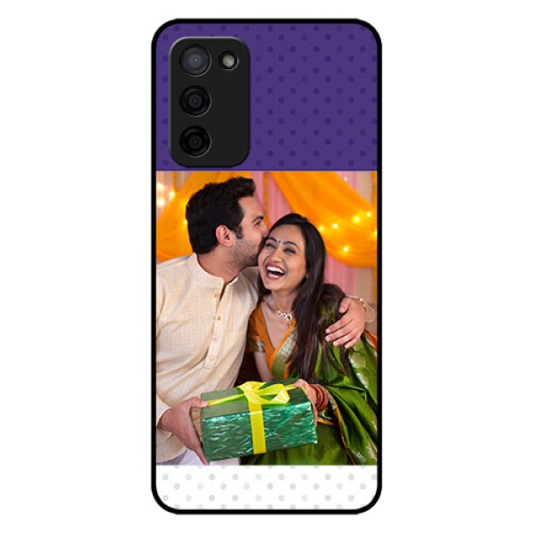 Oppo A53s 5G Personalized Glass Phone Case - Violet Pattern Design Oppo A53s 5G Personalized Glass Phone Case - Violet Pattern Design